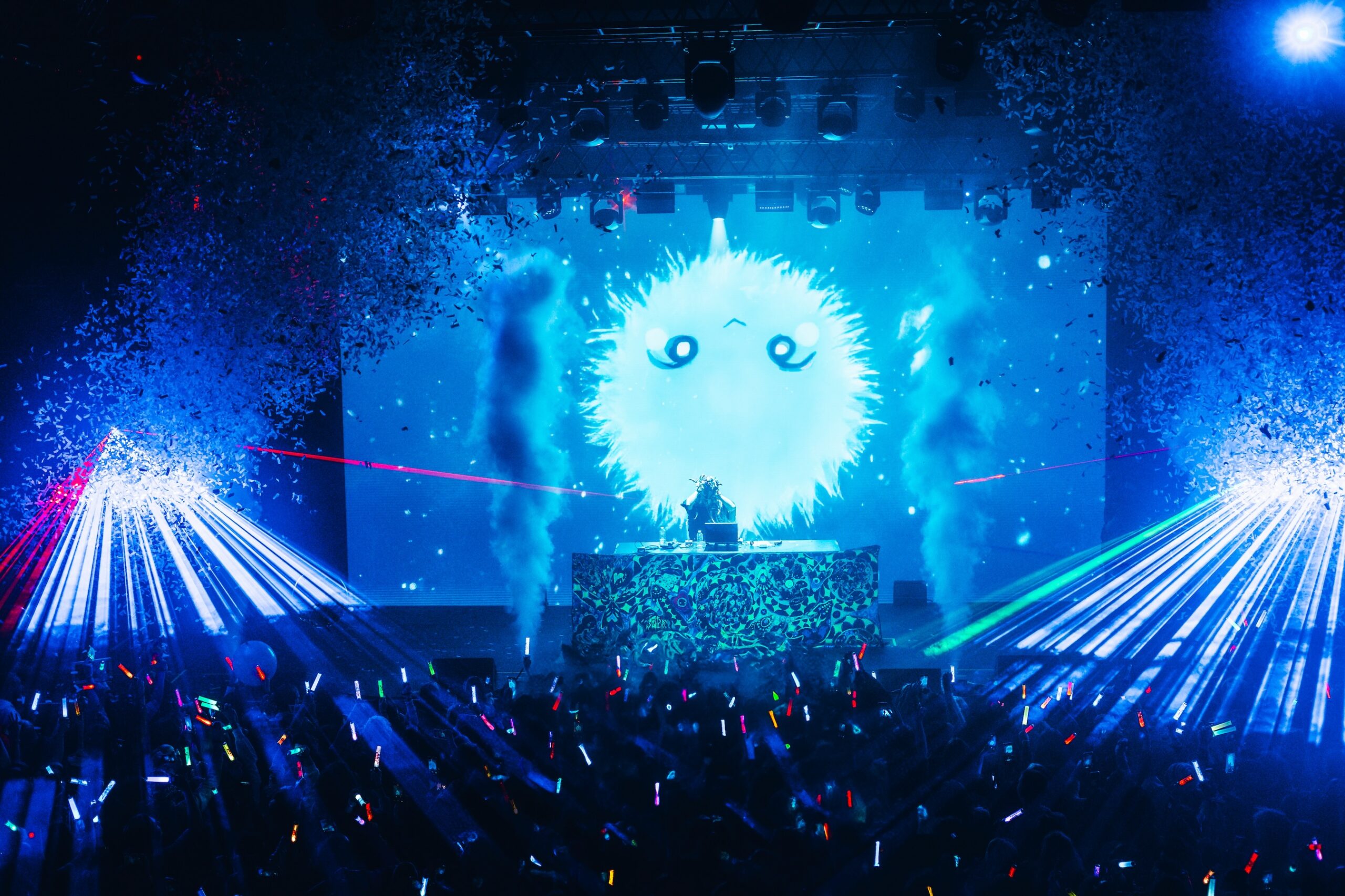 Artist performing in a large venue